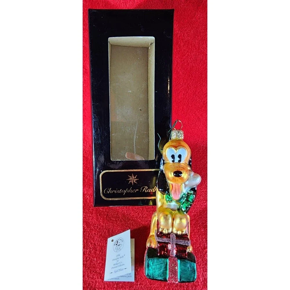 Christopher Radko 1996 NOEL PLUTO Disney Mickey & Co Ltd Edition with tag & Box